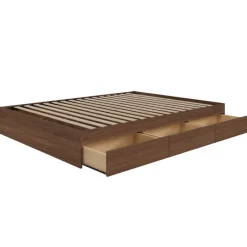 Nexera Queen Platform Bed with 3-Drawer Storage (60
