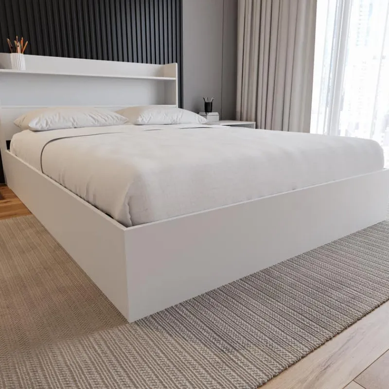 Nexera Queen Platform Bed with 2-Drawer Storage (60") -