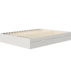 Nexera Queen Platform Bed with 2-Drawer Storage (60