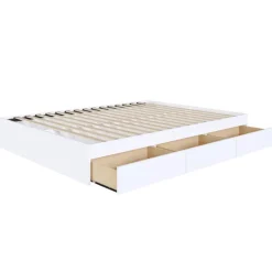 Nexera Queen Platform Bed with 3-Drawer Storage (60") -