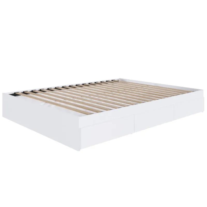 Nexera Queen Platform Bed with 3-Drawer Storage (60") -