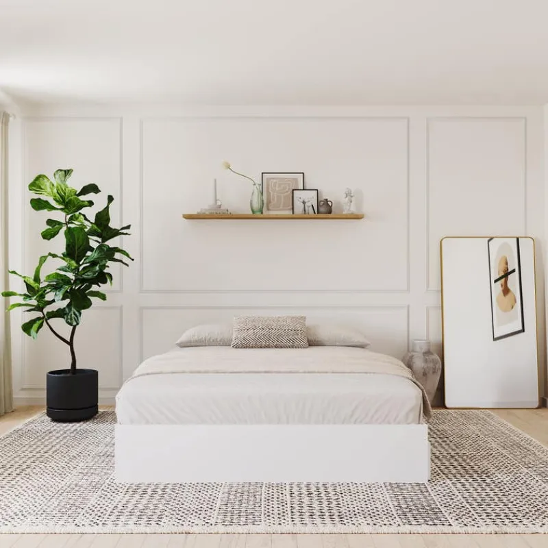 Nexera Queen Platform Bed with 3-Drawer Storage (60") -