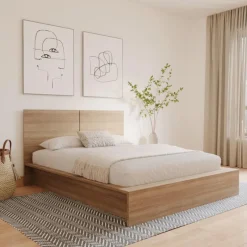 Nexera Queen Platform Bed with Headboard (60