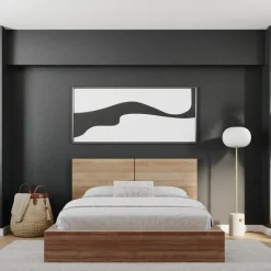 Nexera Queen Platform Bed with Headboard (60