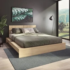 SUA-V Queen Platform Bed with Headboard (60