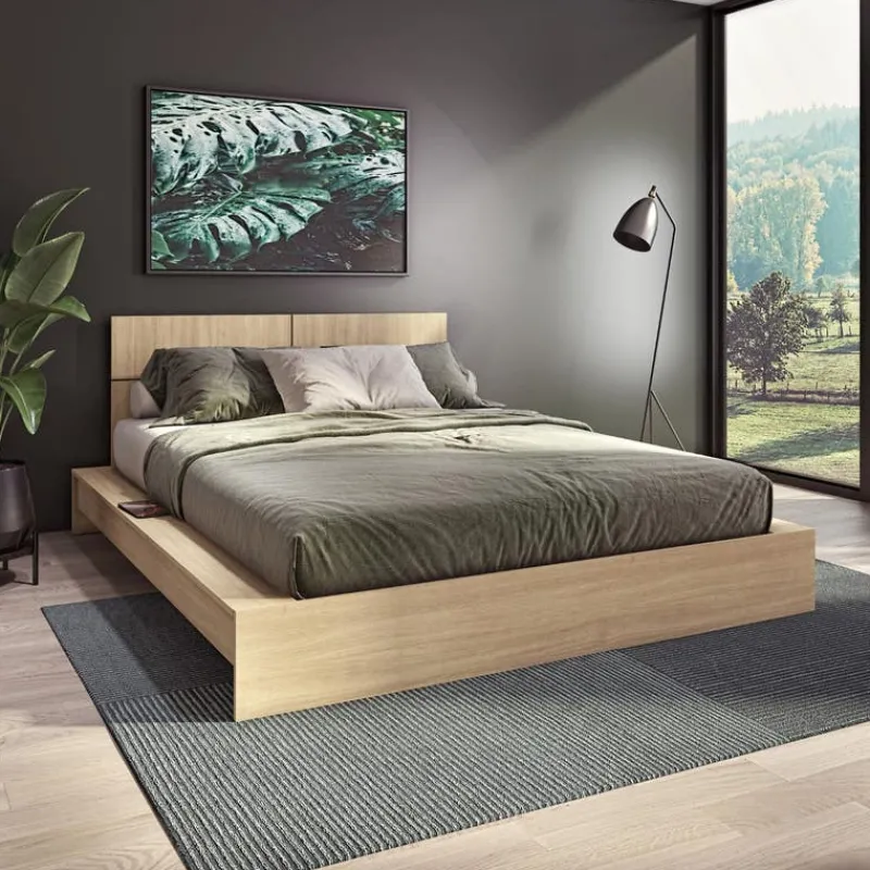 SUA-V Queen Platform Bed with Headboard (60")