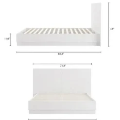 Nexera Queen Platform Bed with Headboard (60") -
