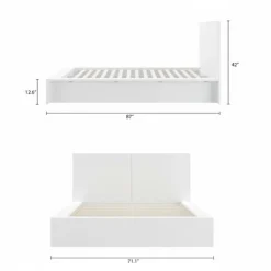 Nexera Queen Platform Bed with Headboard (60