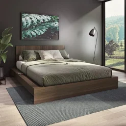 SUA-V Queen Platform Bed with Headboard (60