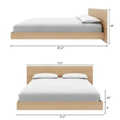 Nexera Queen Platform Bed with Headboard (60") -