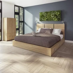 SUA-V Queen Platform Bed with Headboard (60