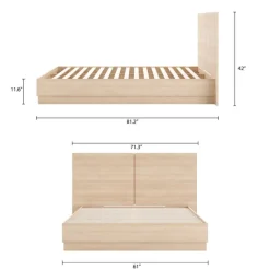 Nexera Queen Platform Bed with Headboard (60