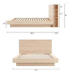 Nexera Queen Platform Bed with Headboard (60
