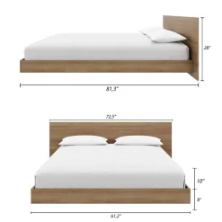Nexera Queen Platform Bed with Headboard (60