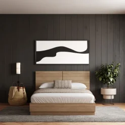 Nexera Queen Platform Bed with Headboard (60