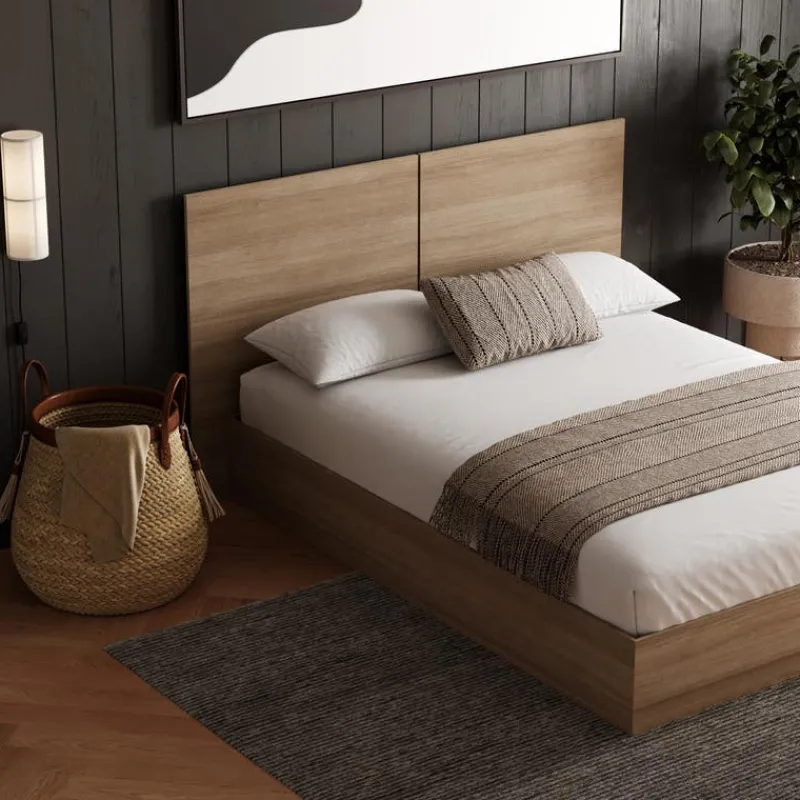 Nexera Queen Platform Bed with Headboard (60") -