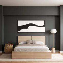 Nexera Queen Platform Bed with Headboard (60