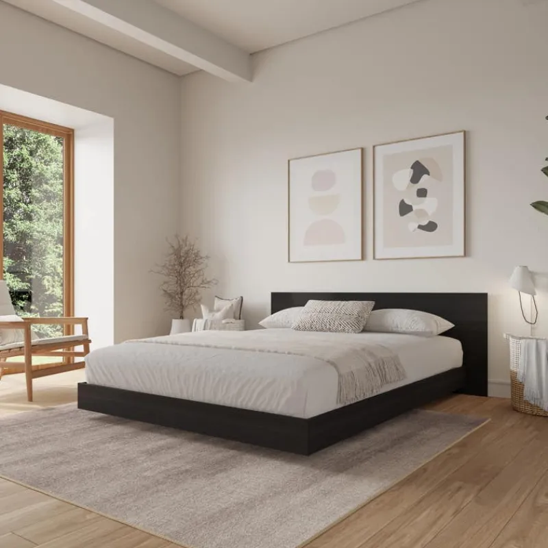 Nexera Queen Platform Bed with Headboard (60") -