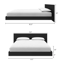 Nexera Queen Platform Bed with Headboard (60