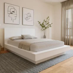 Nexera Queen Platform Bed with Headboard (60") -