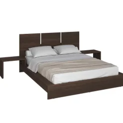 SUA-V Queen Platform Bed with Integrated Bedside Tables (60")