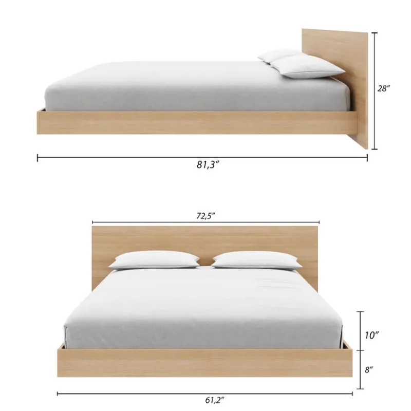 Nexera Queen Platform Bedroom Set (60") - 4 pcs -
