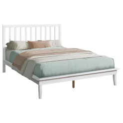 Monarch Queen Solid Wood Bed with Headboard (60") -