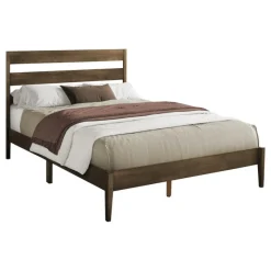 Monarch Queen Solid Wood Bed with Headboard (60") -