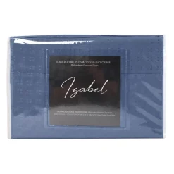 Queen Split-Head Microfibre Bed Sheet Set - Blue