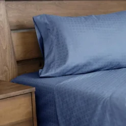 Queen Split-Head Microfibre Bed Sheet Set - Blue