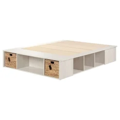 Meubles South Shore Queen Storage Bed and Baskets (60") - South Shore
