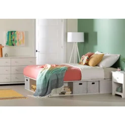 Meubles South Shore Queen Storage Bed and Baskets (60") - South Shore