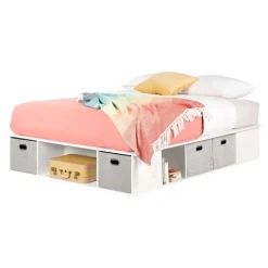 Meubles South Shore Queen Storage Bed and Baskets (60
