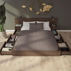 SUA-V Queen Storage Bedroom Set with 6-Drawer Storage (60") - 4 pcs