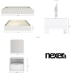 Nexera Queen Storage Bedroom Set (60") - 3 pcs -