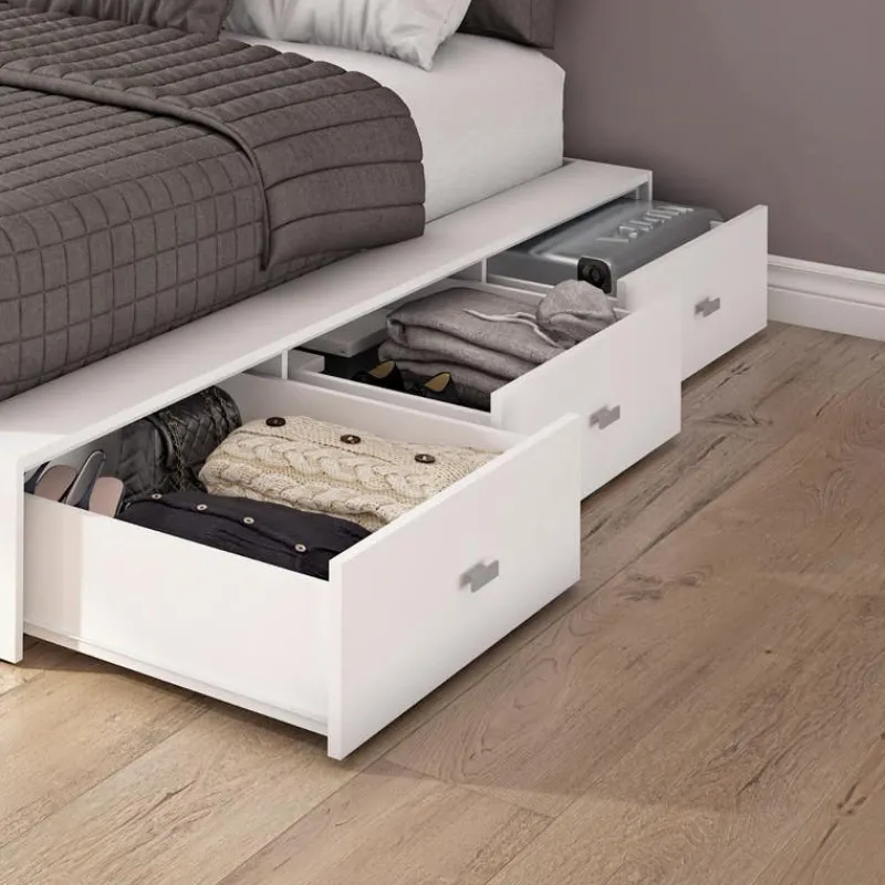 SUA-V Queen Storage Bedroom Set with 6-Drawer Storage (60") - 4 pcs