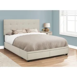 Monarch Queen Upholstered Bed with Headboard (60") -