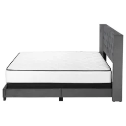 Monarch Queen Velvet Bed with Headboard (60