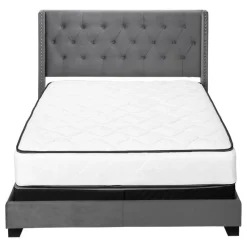 Monarch Queen Velvet Bed with Headboard (60