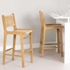 Meubles South Shore RATTAN BAR STOOL, SET OF 2 - South Shore