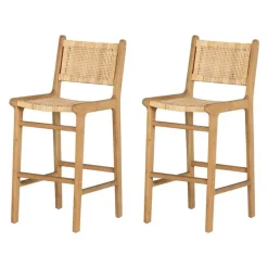 Meubles South Shore RATTAN BAR STOOL, SET OF 2 - South Shore