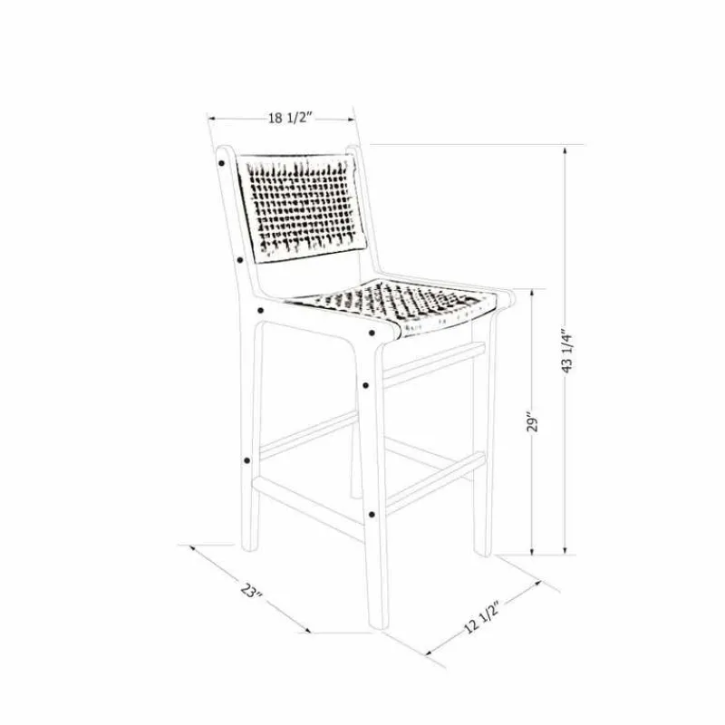 Meubles South Shore RATTAN BAR STOOL, SET OF 2 - South Shore