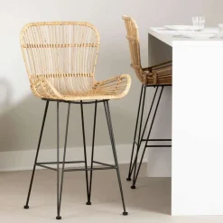 Meubles South Shore Rattan Counter Stool With Armrests. Set Of 2 - South Shore