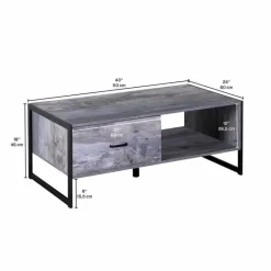 Rectangular Coffee Table with Storage