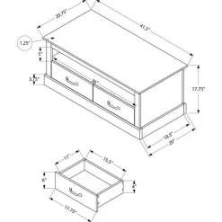 Monarch Rectangular Coffee Table with Storage 42" -