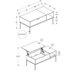 Monarch Rectangular Coffee Table with Storage -
