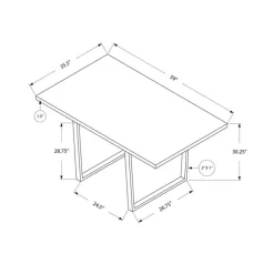 Monarch Rectangular Dining Table 60