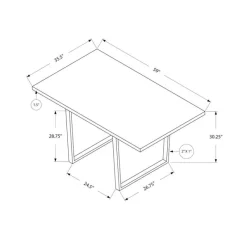 Monarch Rectangular Dining Table 60