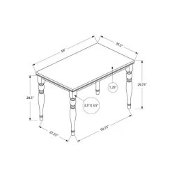 Monarch Rectangular Dining Table 60" -