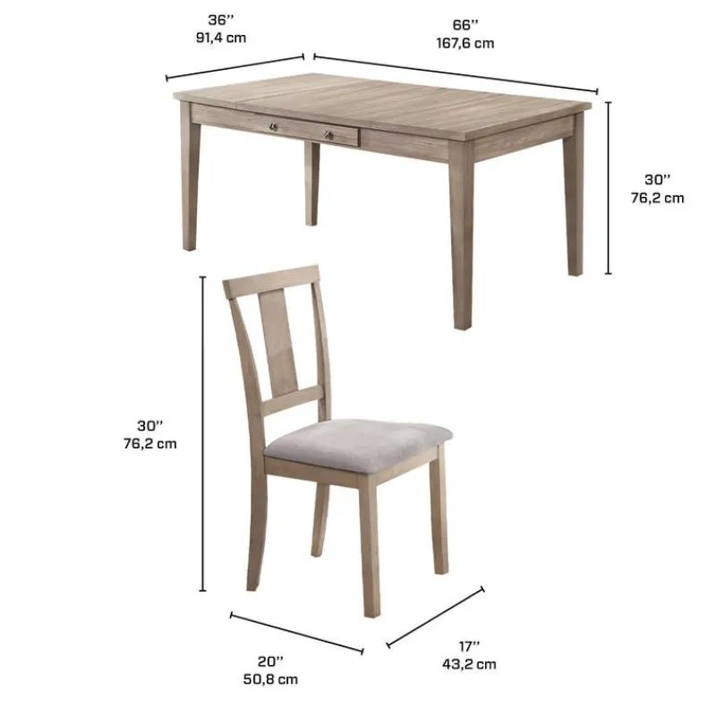 Rectangular Dining Table with Storage Compartments and 6 Chairs -